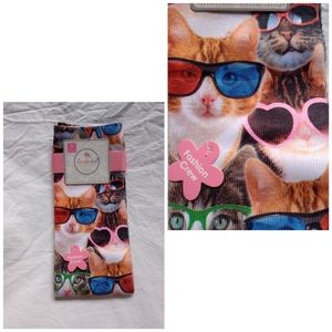 Ladeda Cat Socks Novelty Sublimation Party Fun Fashion Apparel Meow Kitty